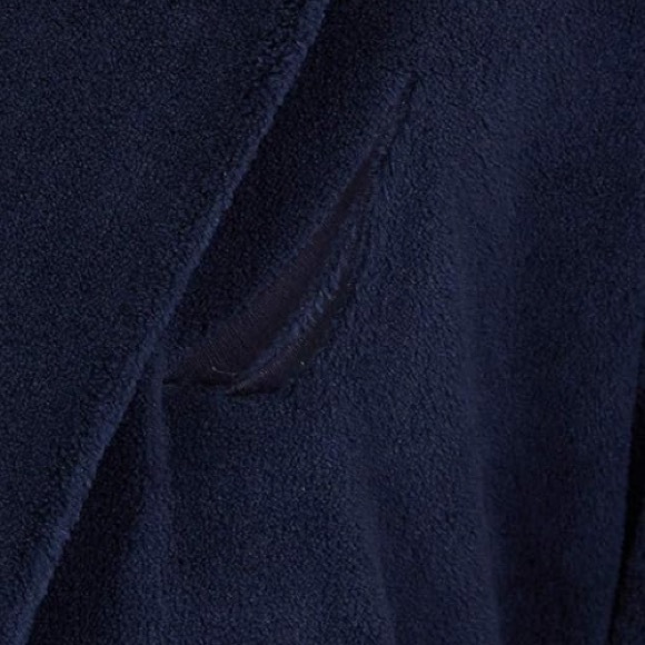 Men’s Nautica Navy Plush Robe - Picture 6 of 8